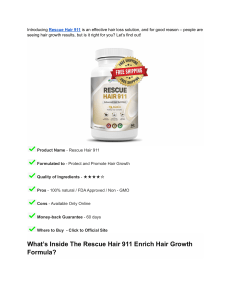 Is Rescue Hair 911 Effective For Hair Growth? - Read Review First!