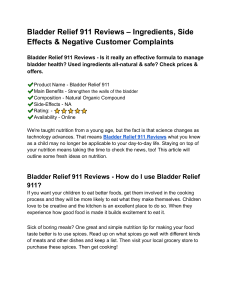 Bladder Relief 911 Reviews – Ingredients, Side Effects & Negative Customer Complaints