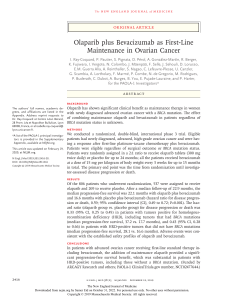 1-Olaparib plus Bevacizumab as First-Line Maintenance in Ovarian Cancer.2020