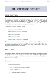 Informatique   Structures de donnees   Presentation (French)-1