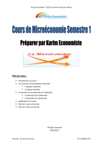 cours Micro conomie 1 - Karim Economiste