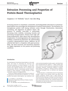 Macro Materials   Eng - 2010 - Verbeek - Extrusion Processing and Properties of Protein‐Based Thermoplastics