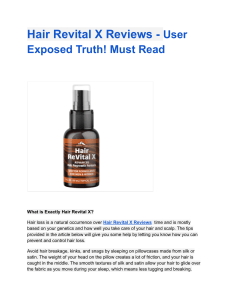 Hair Revital X Reviews -  User Exposed  Truth !Must Read 