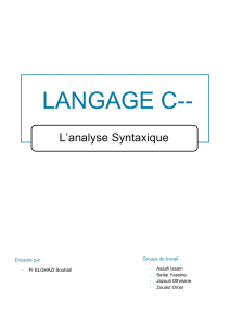 PARTIE 2 - analyse syntaxique - RAPPORT