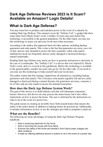 Dark Age Defense Reviews 2023 Is It Scam? Available on Amazon? Login Details!
