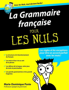 la grammaire française pour les nuls by kan
