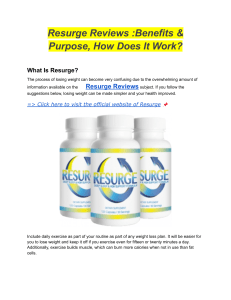 Resurge Reviews  Benefits & Purpose, How Does It Work 