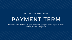 Payment term