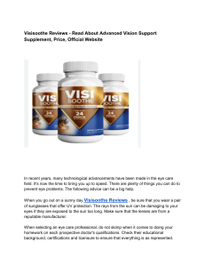 Visisoothe Reviews - Read About Advanced Vision Support Supplement, Price, Official Website
