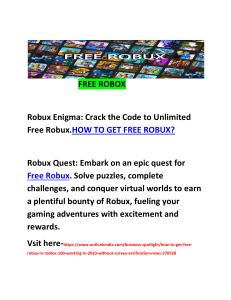 HOW TO GET FREE ROBUX?