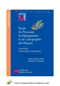 Étude du Processus de Management et de Cartographie des Risques By https://thegreatelibrary.blogspot.com/