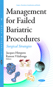 MANAGEMENT FOR FAILED BARIATRIC PROCEDURES