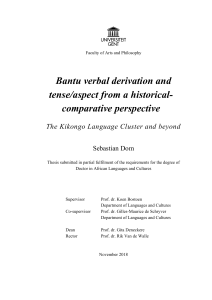 PhD S. Dom - Bantu verbal derivation and TA from a historical-comparative perspective