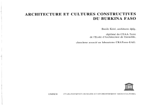 architecture de terre et cultures constructives du burkina faso
