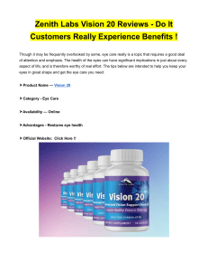 Zenith Labs Vision 20 Reviews - Do It Customers Really Experience Benefits