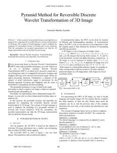 Pyramidal Method for Reversible Discrete Wavelet Transformation of 3D Image