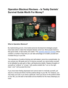 Operation Blackout Reviews – Is Teddy Daniels’ Survival Guide Worth For Money 