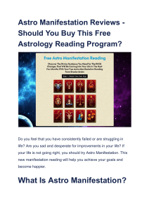 Astro Manifestation Reviews - Should You Buy This Free Astrology Reading Program 