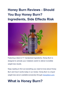 Honey Burn Reviews - Should You Buy Honey Burn  Ingredients, Side Effects Risk