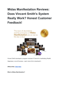 Midas Manifestation Reviews  Does Vincent Smith s System Really Work  Honest Customer Feedback!
