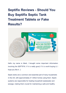 Septifix Reviews - Should You Buy Septifix Septic Tank Treatment Tablets or Fake Results 