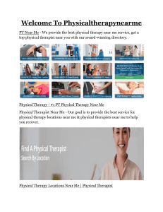 Lymphedema Physical Therapy Near Me