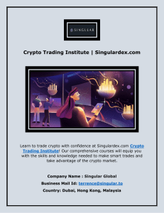 Crypto Trading Institute | Singulardex.com