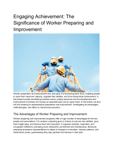 Engaging Achievement  The Significance of Worker Preparing and Improvement