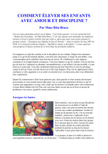 COMMENT ÉLEVER SES ENFANTS AVEC AMOUR ET DISCIPLINE ? - RITA BRUCE