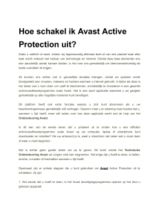 Hoe schakel ik Avast Active Protection uit 