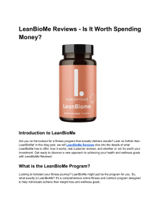 LeanBioMe Reviews - Is It Worth Spending Money?