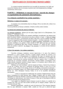 Le nouveau système monétaire international