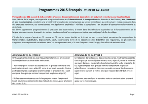 Programmes 2015 Français