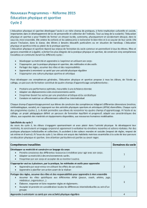 2015 reforme Programmes EPS - Lycée de Font