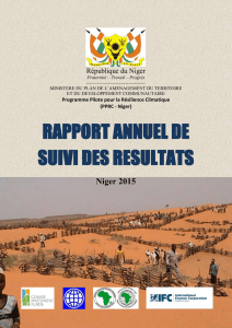 2. Etat d`avancement du programme PPCR Niger