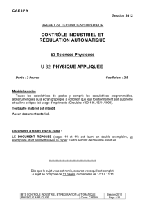 U32 - Physique appliquée - BTS CIRA - 2012 (link is