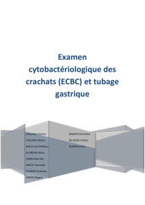 (ECBC) et tubage gastrique