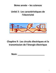 Les circuits électriques et la transmission de l