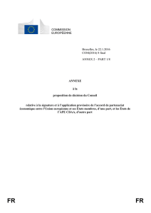 ANNEXE ANNEXE I: Droits de douane de l`UE sur les produits