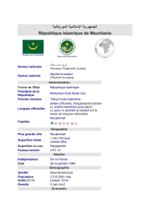 الجمهورية الإسلامية الموريتانية République islamique de Mauritanie