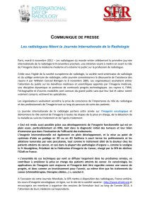Communiqué IDoR 2012 - Société Française de Radiologie