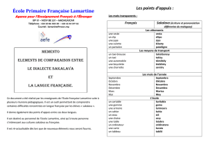 Comparaison des langues sakalava et française