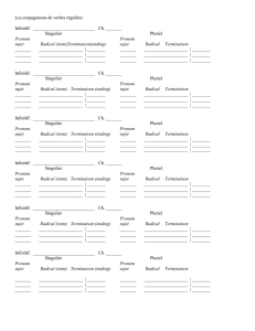 Ch. 2: Les conjugaisons de verbes