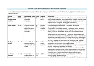 EXEMPLES D`ACTIVITES COURTES POUVANT ETRE