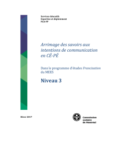 Niveau 3 CÉ-PÉ - Carrefour FGA