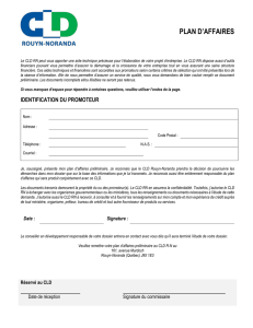 plan d`affaires - CLD Rouyn
