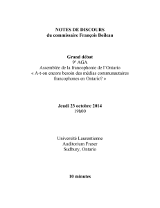 Université Laurentienne - Commissariat aux services en français
