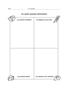 Les quatre groupes alimentaires