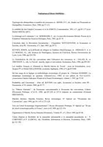 Publications d`Olivier FAVEREAU : Typologie des déséquilibres et
