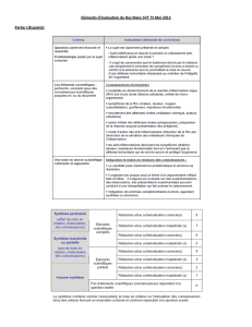 Eléments d`évaluation du Bac Blanc SVT TS Mai 2013 Partie I (8